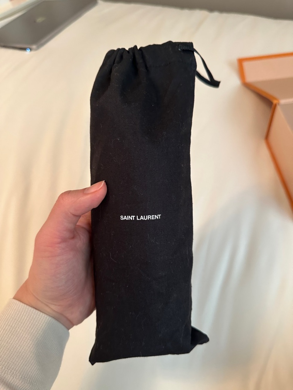 Saint Laurent Black Sigg Metal Bottle with White Logo - Picture 2 of 4